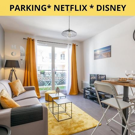 The Sunshine- Appart Cosy Proche Paris-Disney Avec Parking Prive Dans Residence Meaux Bagian luar foto