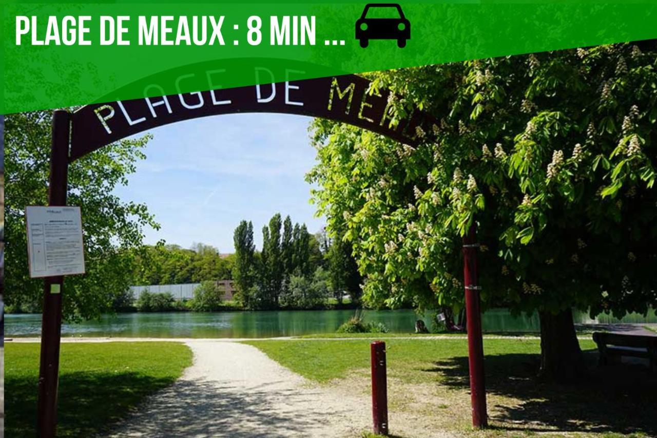 The Sunshine- Appart Cosy Proche Paris-Disney Avec Parking Prive Dans Residence Meaux Bagian luar foto