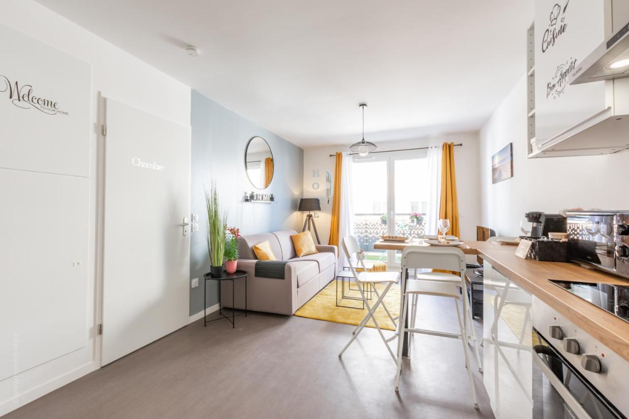 The Sunshine- Appart Cosy Proche Paris-Disney Avec Parking Prive Dans Residence Meaux Bagian luar foto